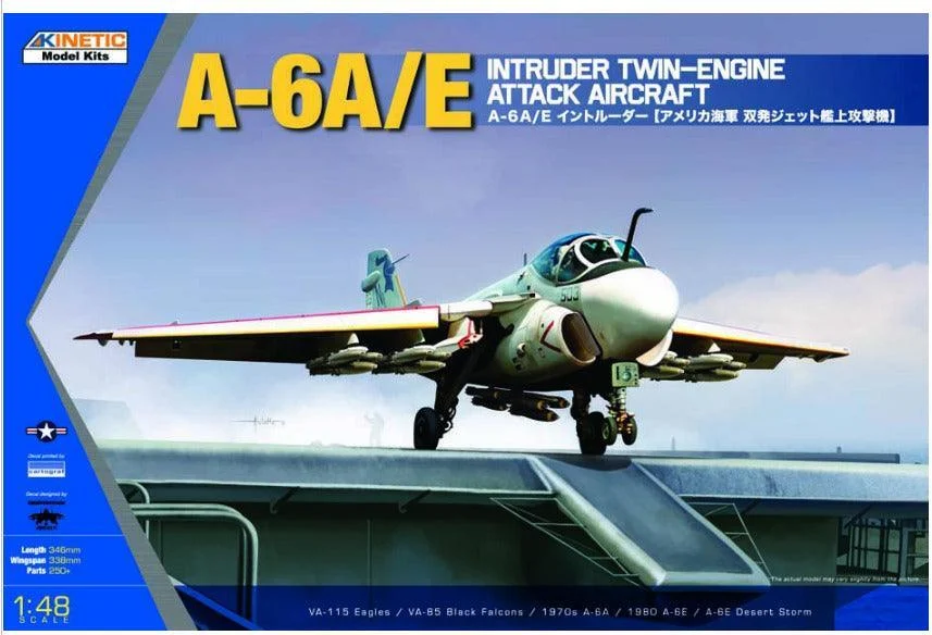 1/48 Kinetic A-6A/E Intruder Twin Engine Attack Aircraft 48034