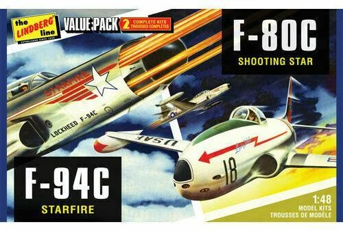 1/48 Lindberg F-80C Shooting Star F-94C Starfire 2 Pack 509