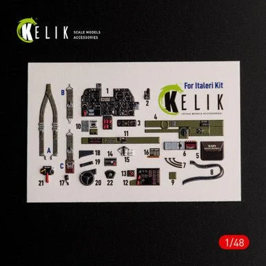 1/48 Reskit ?-47D Thunderbolt interior 3D decals for Italeri/Academy kit
