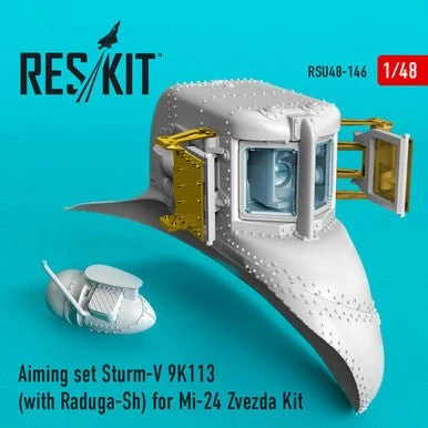 1/48 Reskit Aiming set Sturm-V 9K113 (with Raduga-Sh) for Mi-24 Zvezda Kit (1/48)