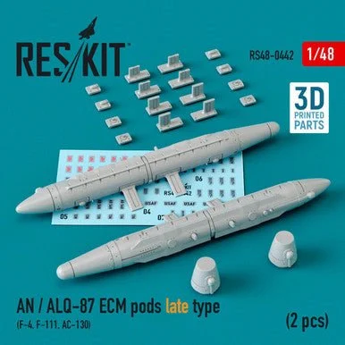 1/48 Reskit AN / ALQ-87 ECM pods late type (2 pcs) (F-4, F-111, AC-130) (3D Printing)