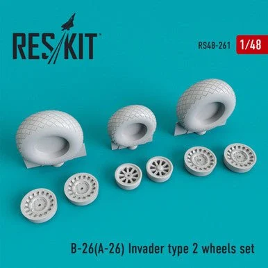 1/48 Reskit B-26(A-26) Invader type 2 wheels set