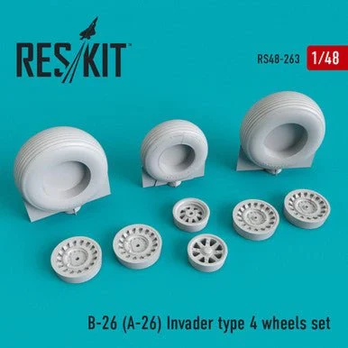 1/48 Reskit B-26(A-26) Invader type 4 wheels set