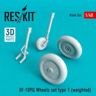 1/48 Reskit Bf-109G Wheels set type 1 (weighted)
