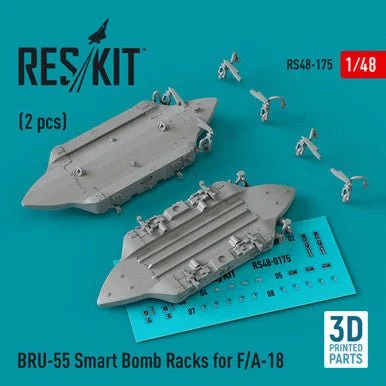 1/48 Reskit BRU-55 Smart Bomb Racks for F/A-18 (2 pcs) (3D Printed)