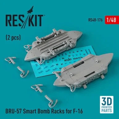 1/48 Reskit BRU-57 Smart Bomb Racks for F-16 (2 pcs) (3D Printed)