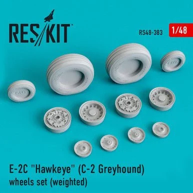 1/48 Reskit E-2C Hawkeye (C-2 Greyhound) wheels set (weighted)