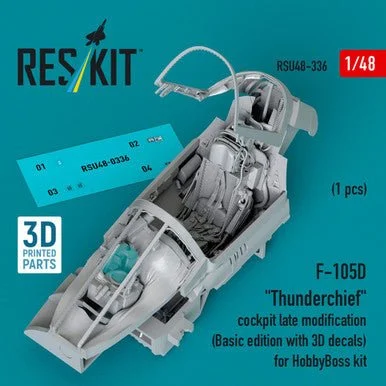 1/48 Reskit F-105D Thunderchief cockpit late modification (3D Printed) (RSU48-0336)