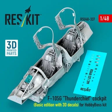 1/48 Reskit F-105G Thunderchief cockpit (Basic edition with 3D decals) for HobbyBoss kit (RSU48-