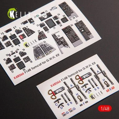 1/48 Reskit F-14B Tomcat interior 3D decals for GWH kit