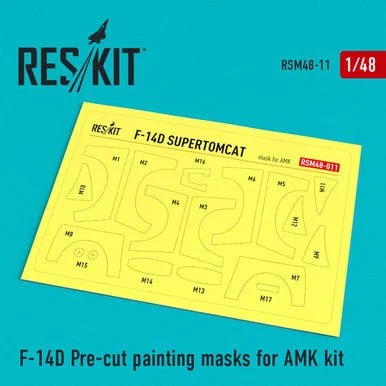 1/48 Reskit F-14D Pre-cut painting masks for AMK Kit