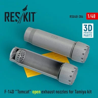 1/48 Reskit F-14D Tomcat open exhaust nozzles for Tamiya kit (3D Printed)