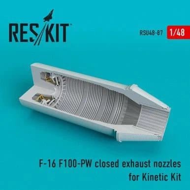 1/48 Reskit F-16 F100-PW closed exhaust nozzles for Kinetic Kit (1/48)