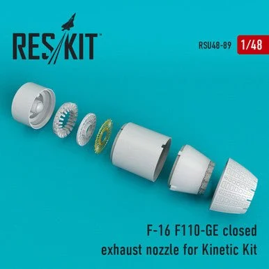 1/48 Reskit F-16 F110-GE closed exhaust nozzles for Kinetic Kit (1/48)