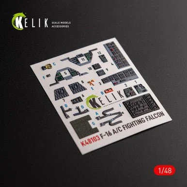 1/48 Reskit F-16A/C - interior 3D decals for Academy kit