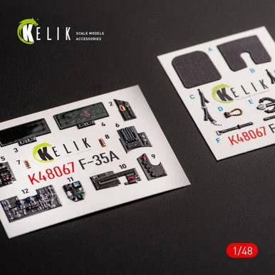 1/48 Reskit F-35A interior 3D decals for Tamiya kit
