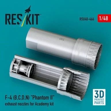 1/48 Reskit F-4 (B, C, D, N) Phantom II exhaust nozzles for Academy kit (3D Printed)