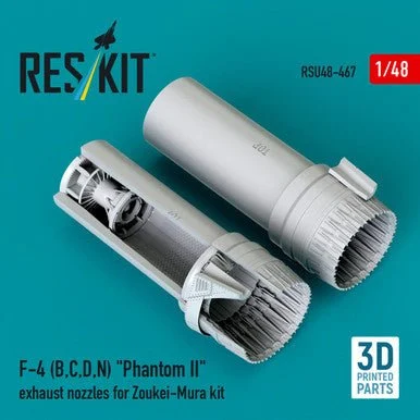 1/48 Reskit F-4 (B, C, D, N) Phantom II exhaust nozzles for Zoukei-Mura kit (3D Printed)