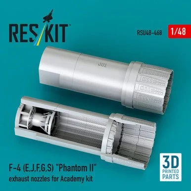 1/48 Reskit F-4 (E, J, F, G, S) Phantom II exhaust nozzles for Academy kit (3D Printed)