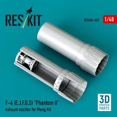 1/48 Reskit F-4 (E, J, F, G, S) Phantom II exhaust nozzles for Meng kit (3D Printed)