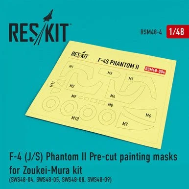 1/48 Reskit F-4 (J/S) Phantom II Painting Masks for Zoukei-Mura kit (1/48)