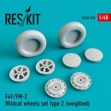 1/48 Reskit F4F/FM-2 Wildcat wheels set type 2 (weighted) (1/48)