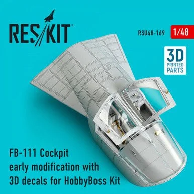 1/48 Reskit FB-111 Cockpit early modification with 3D decals for Hobby Boss Kit (1/48)