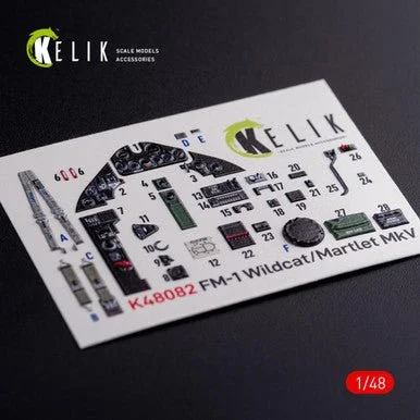 1/48 Reskit FM-1 Wildcat/Martlet Mk.V interior 3D decals for Tamiya kit