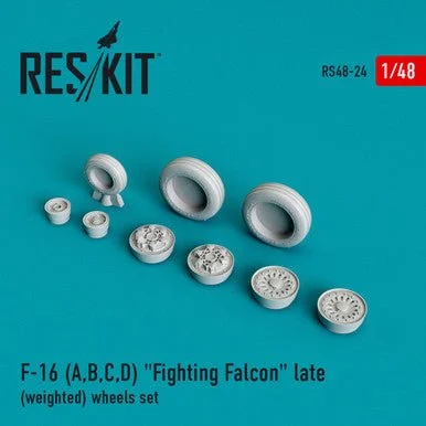 1/48 Reskit General Dynamics F-16 (B/C) block 25-32 Fighting Falcon wheels set