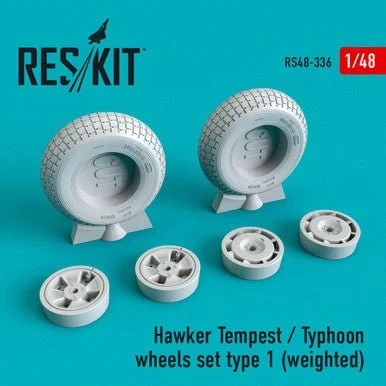 1/48 Reskit Hawker Tempest/Typhoon wheels set type 1 (weighted) (1/48)