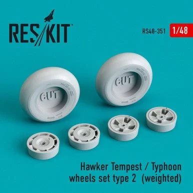 1/48 Reskit Hawker Tempest/Typhoon wheels set type 2 (weighted) (1/48)