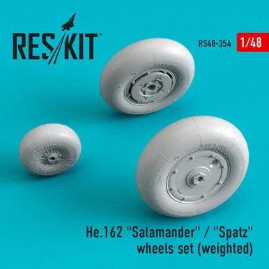 1/48 Reskit He.162 "Salamander" / "Spatz" wheels set (weighted)