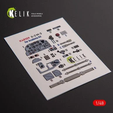 1/48 Reskit IL-2M3 - interior 3D decals for Academy/Accurate Miniatures kit