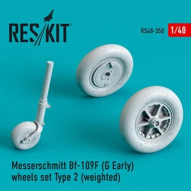 1/48 Reskit Messerschmitt Bf-109F (G Early) wheels set Type 2 (weighted) (1/48)