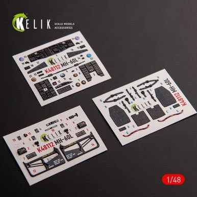 1/48 Reskit MH-60L Black Hawk - interior 3D decals for ICM kit