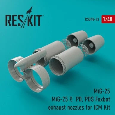1/48 Reskit MiG-25 P PD PDS Foxbat exhaust nozzles for ICM Kit (1/48)