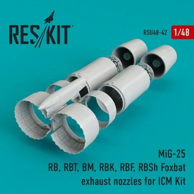 1/48 Reskit MiG-25 RB RBT BM RBK RBF RBSh Foxbat exhaust nozzles for ICM Kit (1/48)