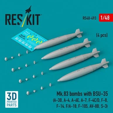 1/48 Reskit Mk.83 bombs with BSU-35 (4 pcs) (RS48-0493)