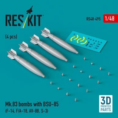 1/48 Reskit Mk.83 bombs with BSU-85 (4 pcs) (RS48-0495)