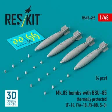 1/48 Reskit Mk.83 bombs with BSU-85 thermally protected (4 pcs) (RS48-0496)