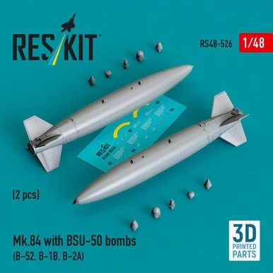 1/48 Reskit Mk.84 with BSU-50 bombs (2 pcs) (B-52, B-1B, B-2A) (3D printed)