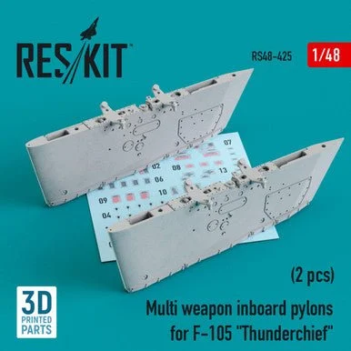 1/48 Reskit Multi weapon inboard pylons for F-105 Thunderchief (2 pcs) (3D Printing)