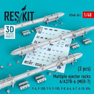 1/48 Reskit Multiple ejector racks A/A37B-6 (MER-7) (3 pcs)