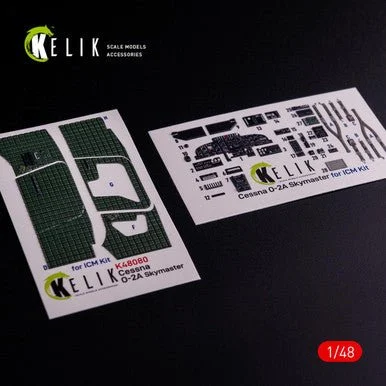 1/48 Reskit O-2A Skymaster interior 3D decals green decoration type for ICM kit