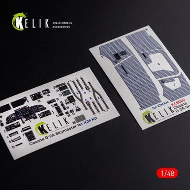 1/48 Reskit O-2A Skymaster interior 3D decals grey decoration type for ICM kit
