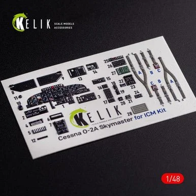 1/48 Reskit O-2A Skymaster interior 3D decals small version for ICM kit