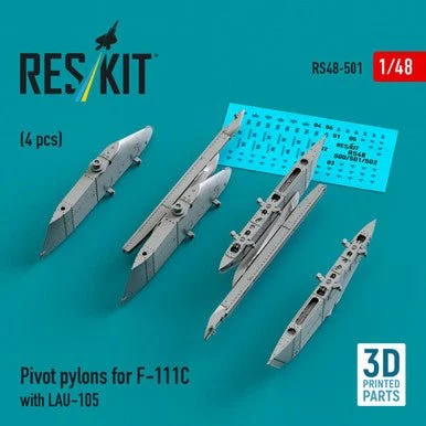 1/48 Reskit Pivot pylons for F-111C with LAU-105 (4 pcs) (RS48-0501)