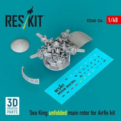 1/48 Reskit Sea King unfolded main rotor for Airfix kit (3D printed)