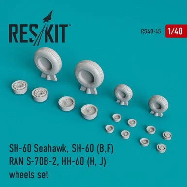 1/48 Reskit SH-60 Seahawk, SH-60 (B,F) RAN S-70B-2, HH-60 (H, J) wheels set