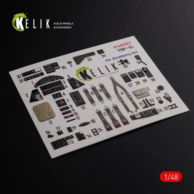 1/48 Reskit TBF-1C interior 3D decals for Academy kit